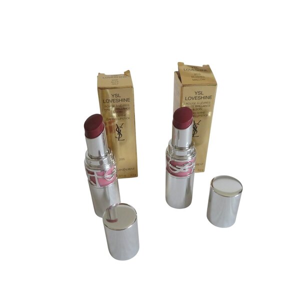 YSL Loveshine Lip Oil Stick - 203 Blushed Mallow & 205 Nude Self - NIB - Picture 1 of 7